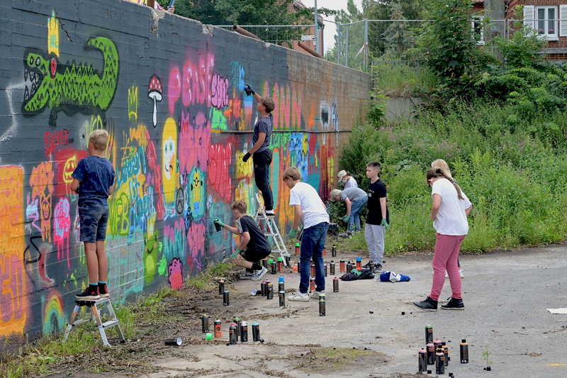 Kinder-Graffitiworkshop in der Keimzelle